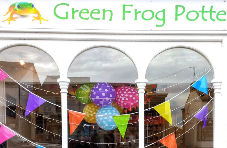 Green frog Pottery cover shop 1