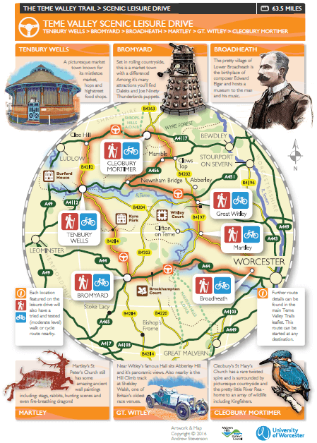 Teme Valley Scenic Leisure Drive Leaflet Cover