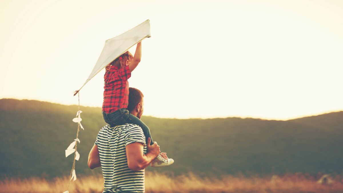 Flying a kite