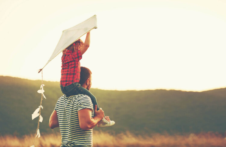 Flying a kite