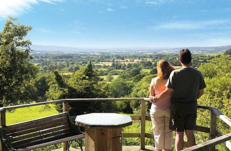 Couple admiring a spectacular view