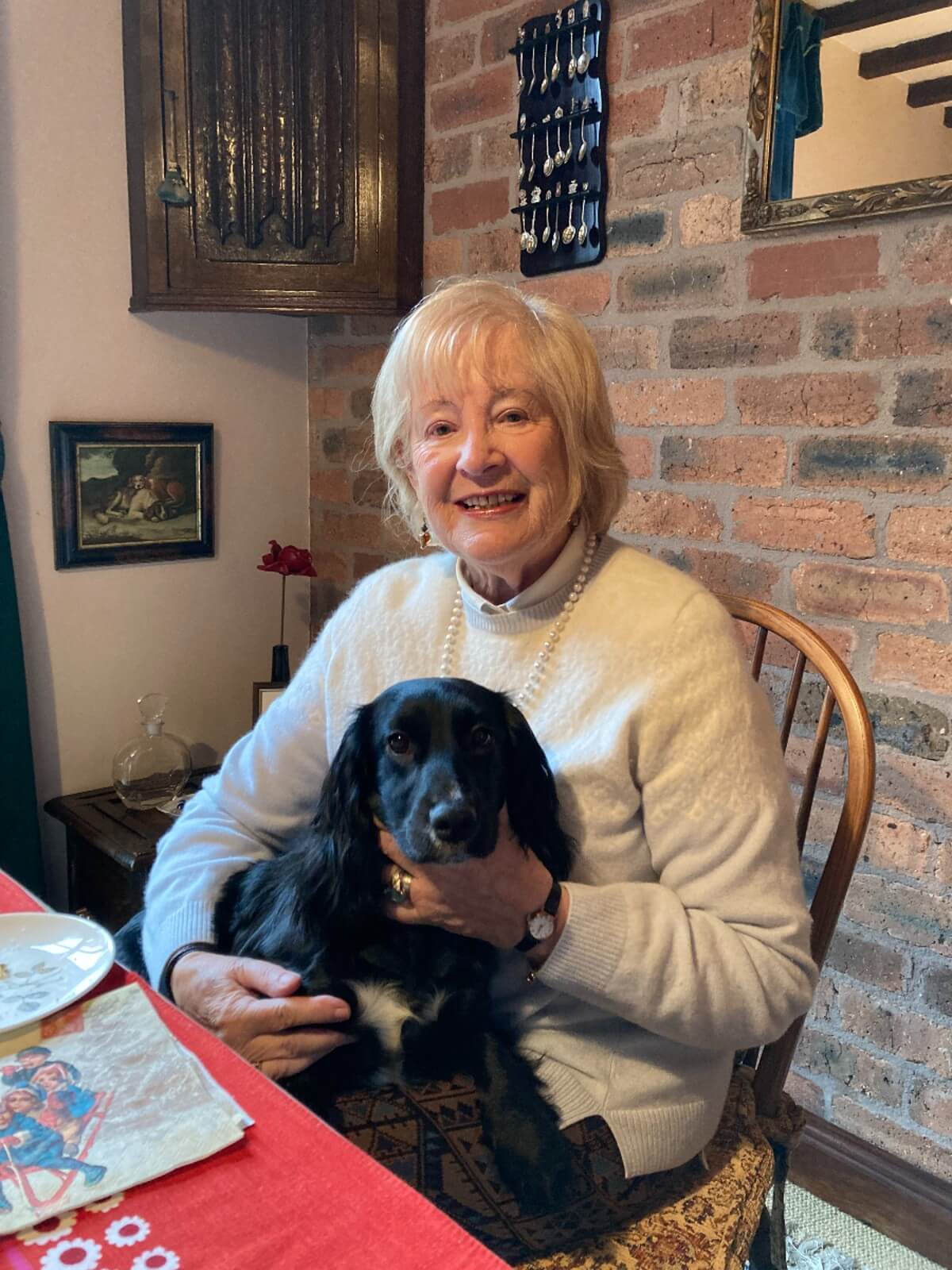 Anne Dunn with her puppy Bronte