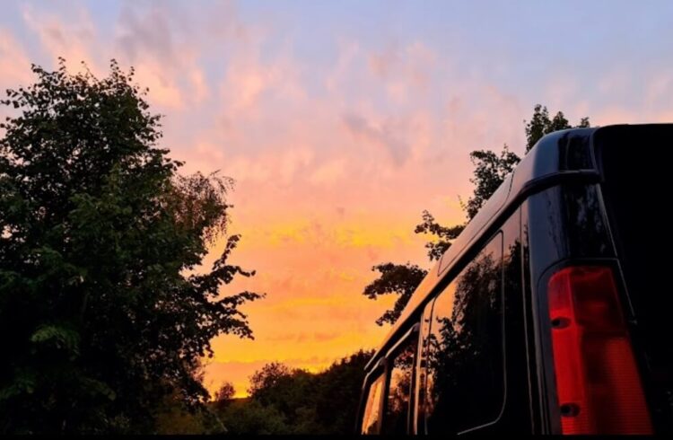 View of the evening sky from The Marlbank