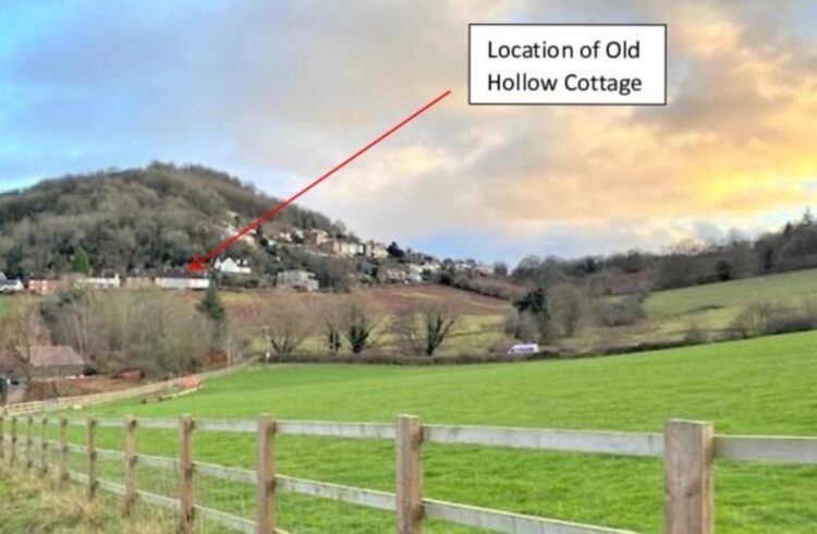 Photo showing location of Old Hollow on the slopes of the Malvern Hills