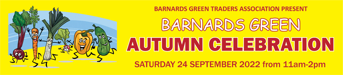 Barnards Green Autumn celebration banner