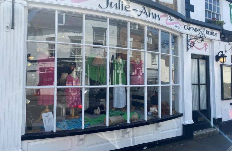 Old fashioned shop front bay window