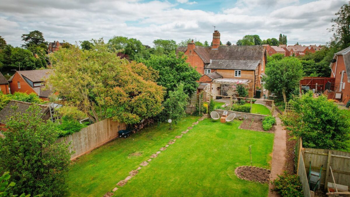 Garden at Morningside with lawn, seating and plants