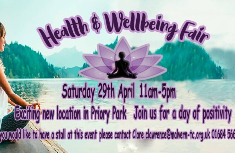 Malvern Health & Wellbeing Fair - image of a woman meditating next to a lake