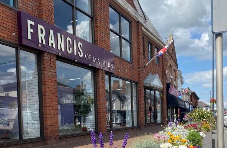 A large warehouse style furniture shop frontage