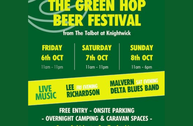 Dark Green flyer for a beer festival