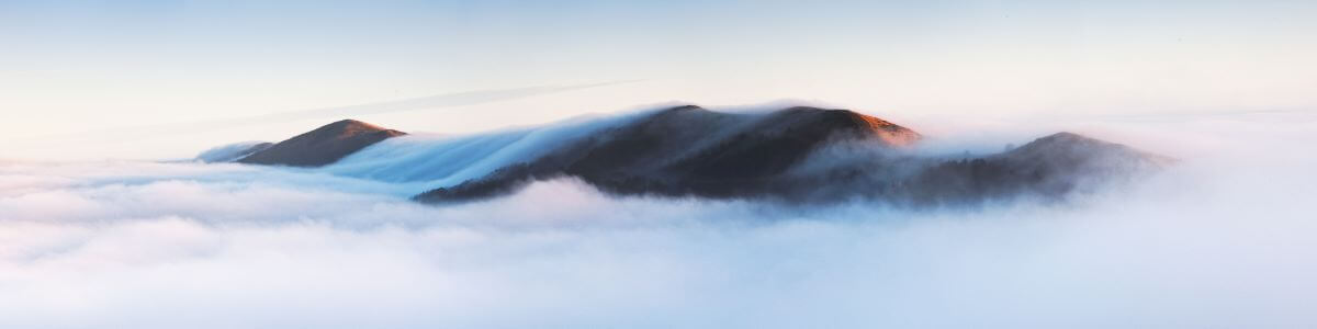 Hills with cloud cover 