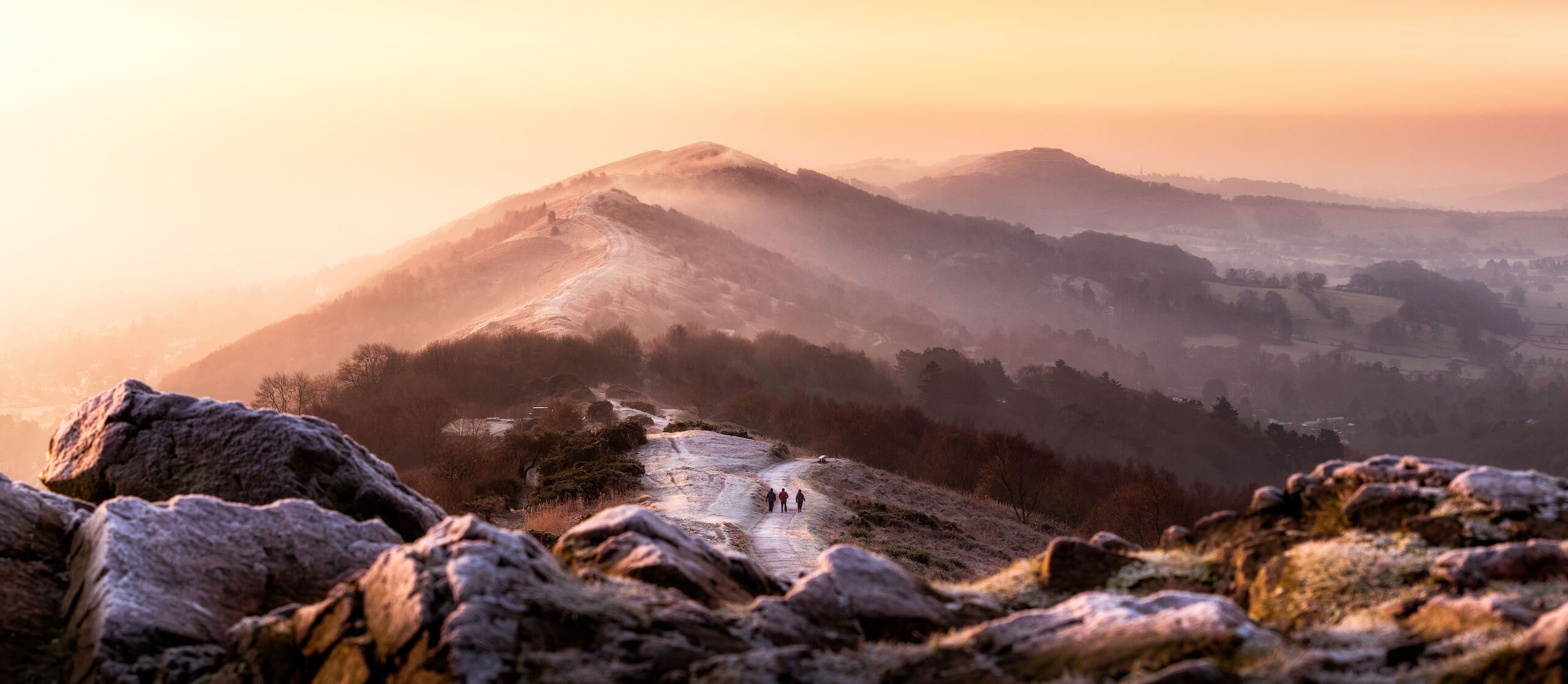 Malvern Hills Winter Walkers Copyright Jan Sedlacek