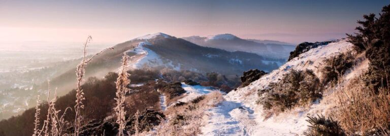 The Malvern Hills in snow