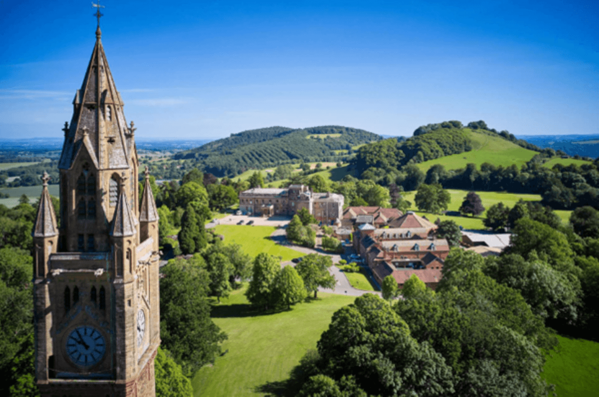 English Countryside with old buildings 