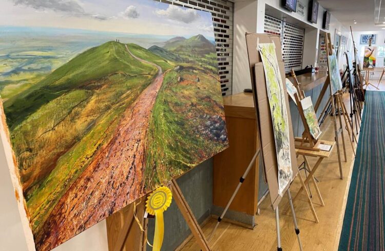 A painting of the Malvern Hills