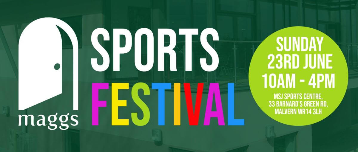 Advertising banner for the sports festival