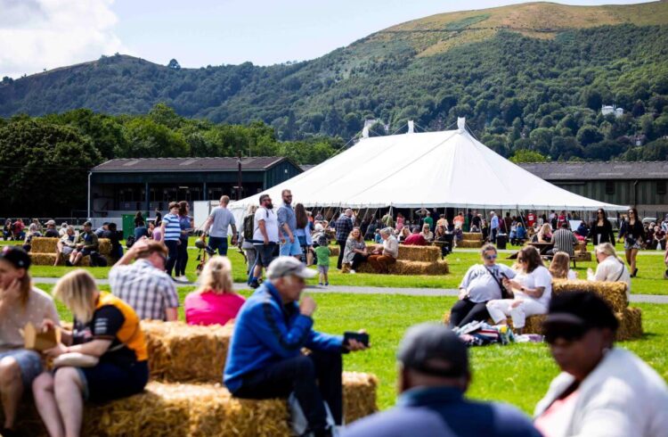 A food festival with views of the Malvern Hills