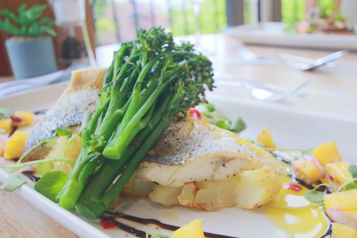 fish and broccoli dish