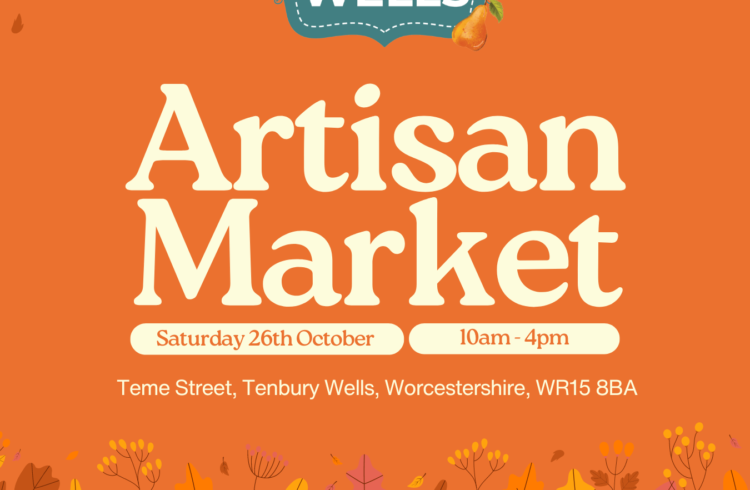 an orange artisan market poster